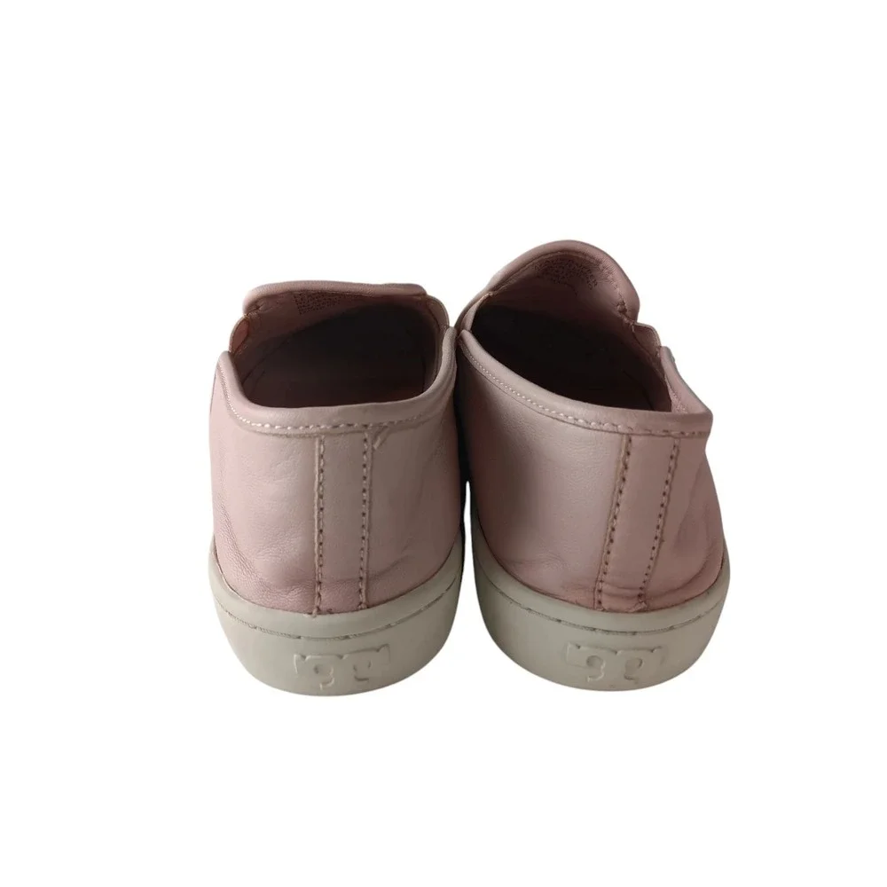 Tory Burch Women's Leather Slip-On Sneakers Pink Size 9 Casual Shoes